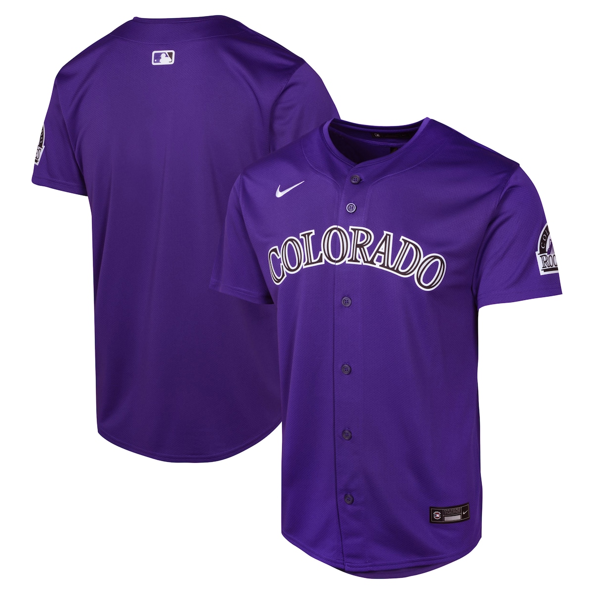 【公式グッズ】MLB ロッキーズ オルタネイト リミテッド ユニフォーム Nike/ナイキ キッズサイズ パープル (Youth Alt Ltd Blank Jersey)