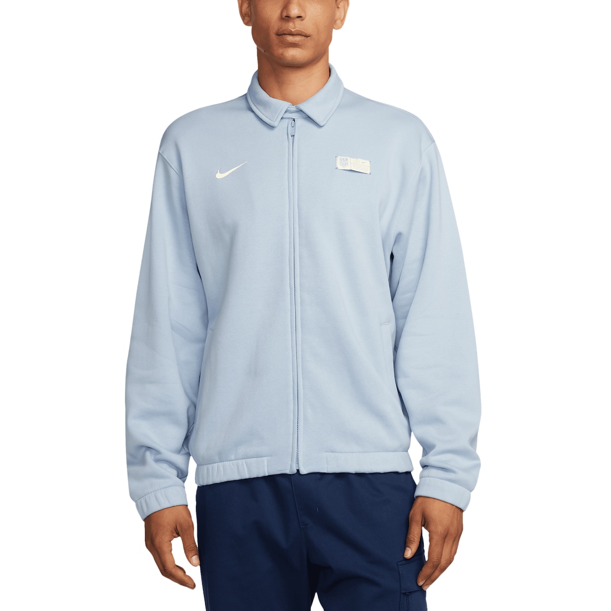 【公式グッズ】NATIONAL TEAM アメリカ代表 ジャケット Nike/ナイキ メンズ ライトブルー (NIK SU24 Men's Club Harrington Jacket)