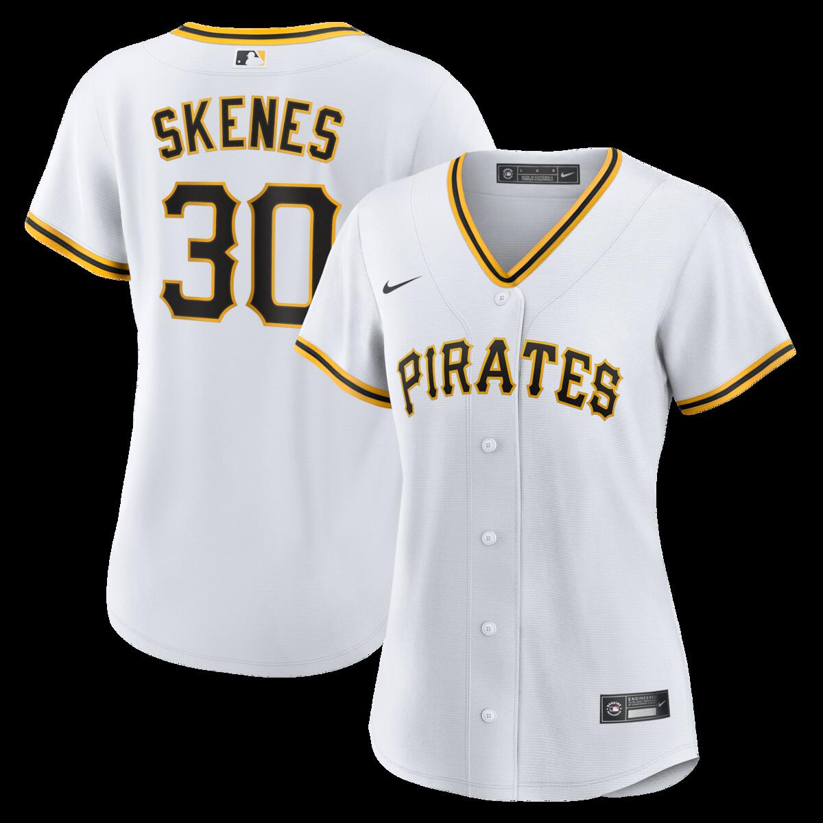 【公式グッズ】MLB パイレーツ ポール・スキーンズ ホーム ユニフォーム （レプリカ） Nike/ナイキ レディース ホワイト (Women's Replica Nike Jersey - Pirates Skenes)｜Fanatics公式ストア 店
