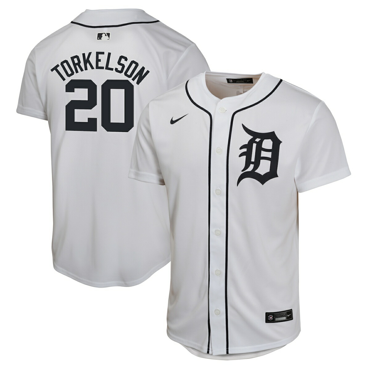 【公式グッズ】MLB タイガース スペンサー・トーケルソン ホーム ユニフォーム Nike/ナイキ キッズサイズ ホワイト (Youth Home Game Player Jersey)