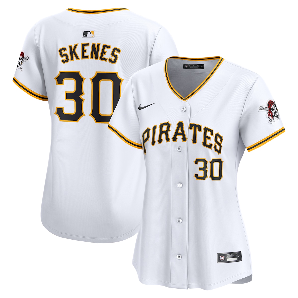 【公式グッズ】MLB パイレーツ ポール・スキーンズ ホーム リミテッド ユニフォーム Nike/ナイキ レディース ホワイト (Women's Ltd MLB 24' SOS Prospect Jerseys - FTF NTP Master Style)