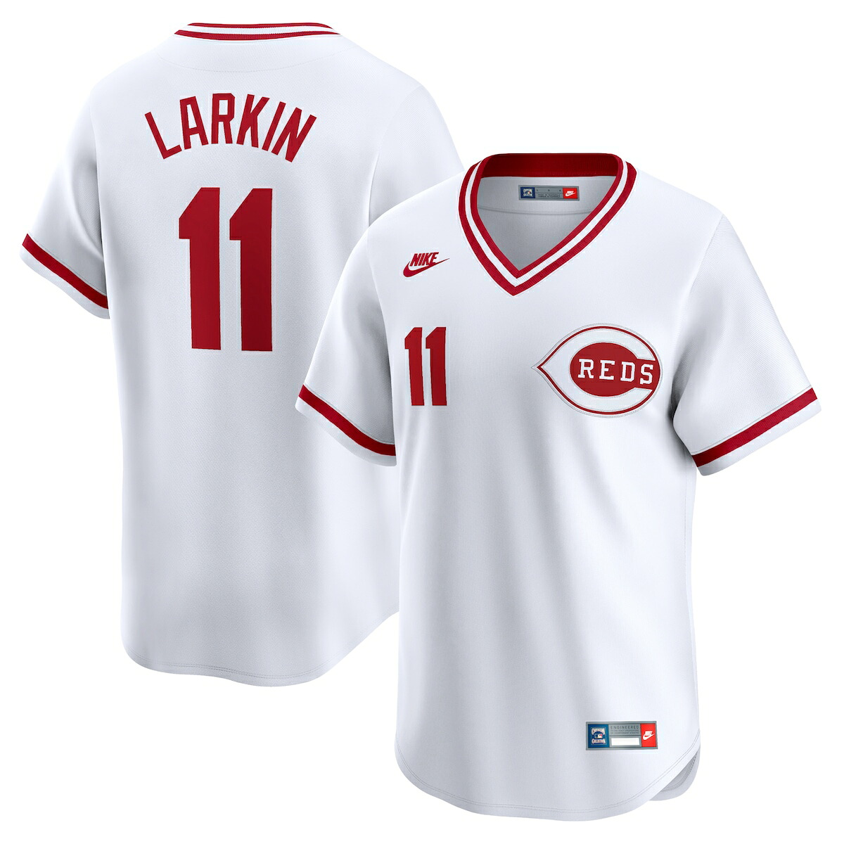 【公式グッズ】MLB レッズ バリー・ラーキン クーパーズタウンコレクション ユニフォーム Nike/ナイキ メンズ ホワイト (Nike Mens Cooperstown Ltd Player Jersey)