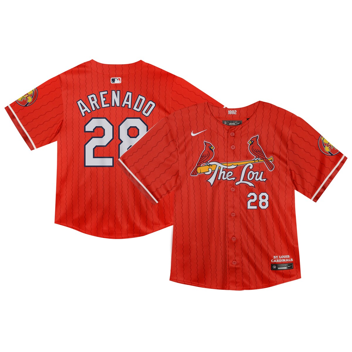 【公式グッズ】MLB カージナルス ノーラン・アレナド 2024 シティコネクト リミテッド ユニフォーム Nike/ナイキ トドラー・幼児サイズ レッド (Tod 24 New Ltd City Connect Player Jersey)