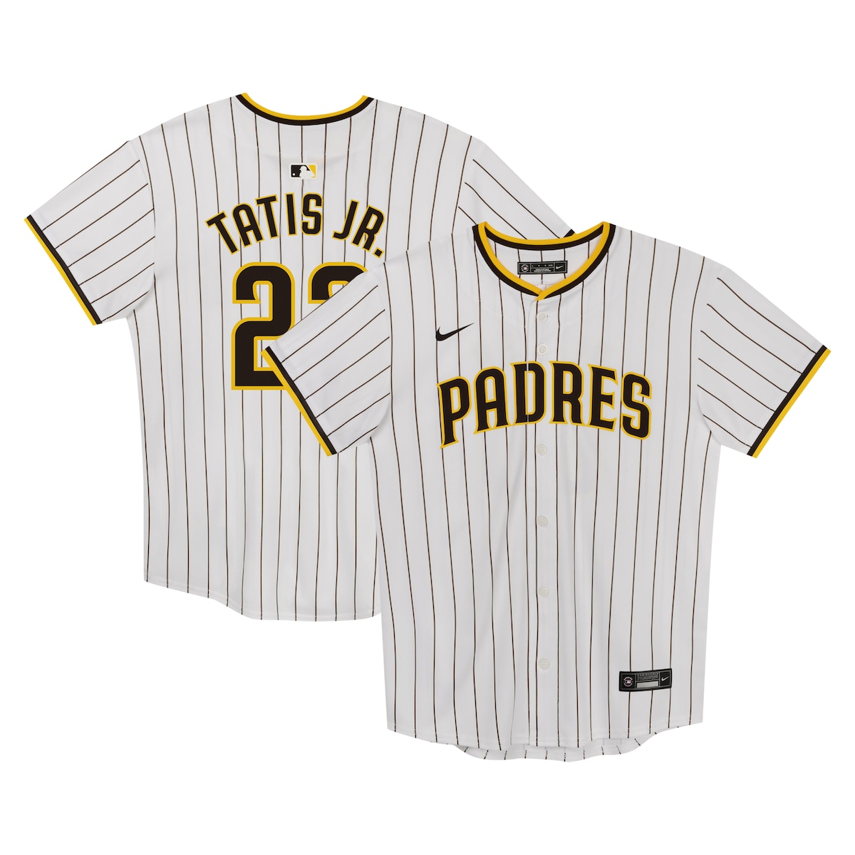 【公式グッズ】MLB パドレス フェルナンド・タティスJr. ホーム ユニフォーム Nike/ナイキ トドラー・幼児サイズ ホワイト (OST Juvenile Home Game Player Jersey)