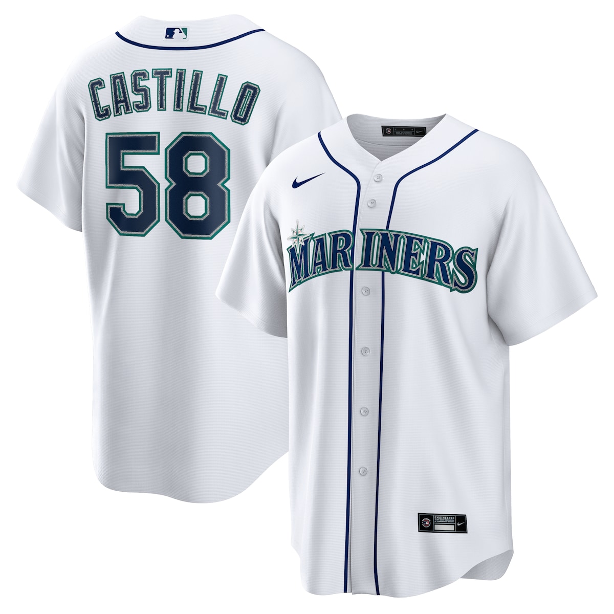 【公式グッズ】MLB マリナーズ ルイス・カスティーヨ ホーム ユニフォーム （レプリカ） Nike/ナイキ メンズ ホワイト (Nike Replica Jersey - April Builds)｜Fanatics公式ストア 店