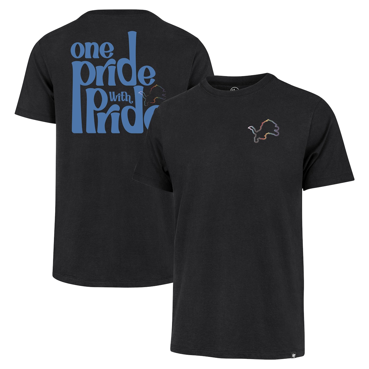 【公式グッズ】NFL ライオンズ Tシャツ '47/フォーティーセブン/フォーティーセブン メンズ ブラック (PRIDE BACKER FRANKLIN TEE MEN)｜Fanatics公式ストア 店
