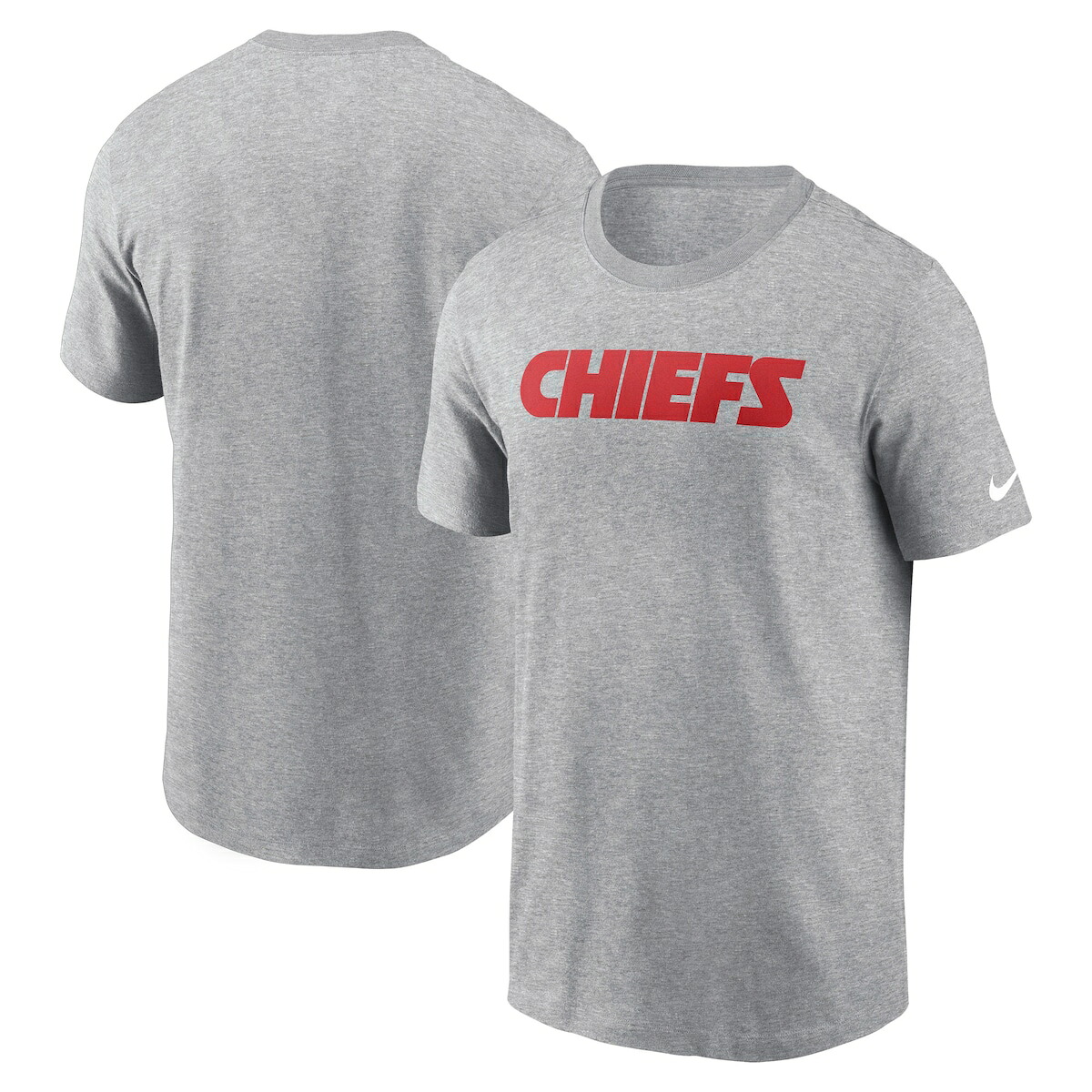 【公式グッズ】NFL チーフス Tシャツ Nike/ナイキ メンズ ヘザーグレイ (MENS NIKE PRIMETIME WORDMARK ESSENTIAL TEE)|Fanatics公式ストア 店