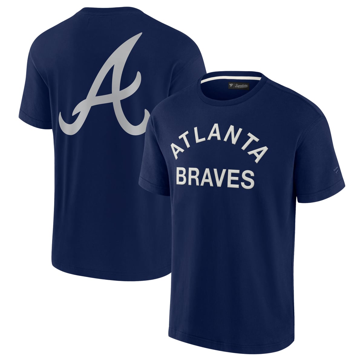 【公式グッズ】MLB ブレーブス Tシャツ Fanatics/ファナティクス ネイビー (Unisex Fanatics Signature Elements Super Soft Short Sleeve T-Shirt)