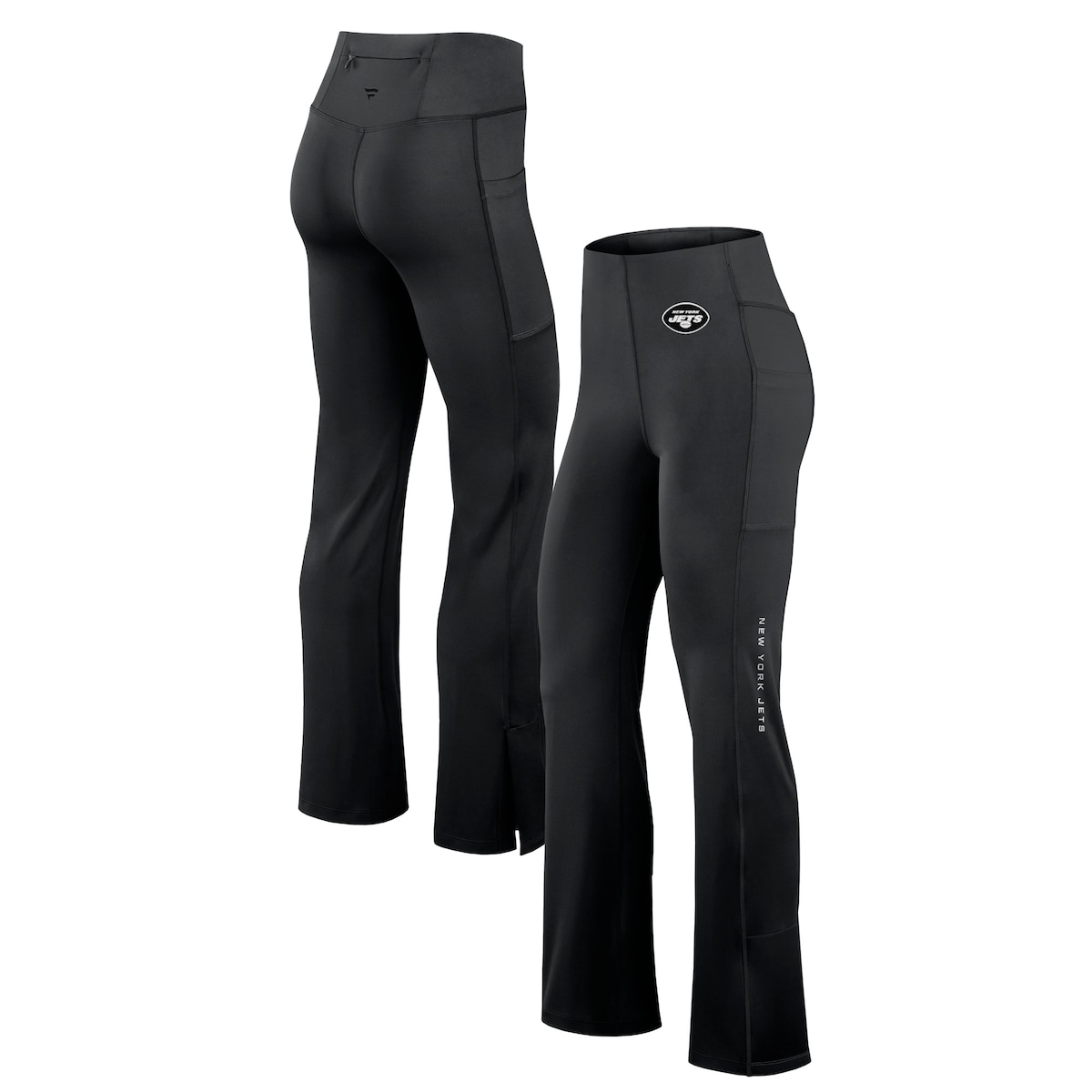 【公式グッズ】NFL ジェッツ レギンス Fanatics/ファナティクス レディース ブラック (Womens Fanatics Signature Studio Fitted Flared Leggings)