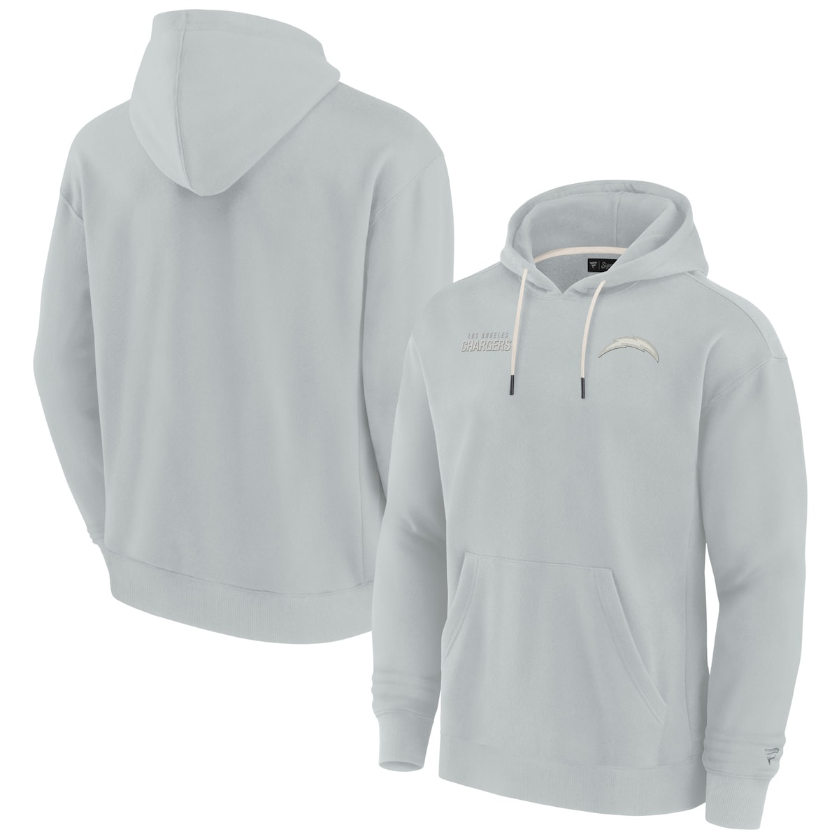 【公式グッズ】NFL チャージャーズ フリース パーカー Fanatics/ファナティクス グレイ (Unisex Fanatics Signature Elements Super Soft Fleece Pullover Hoodie)