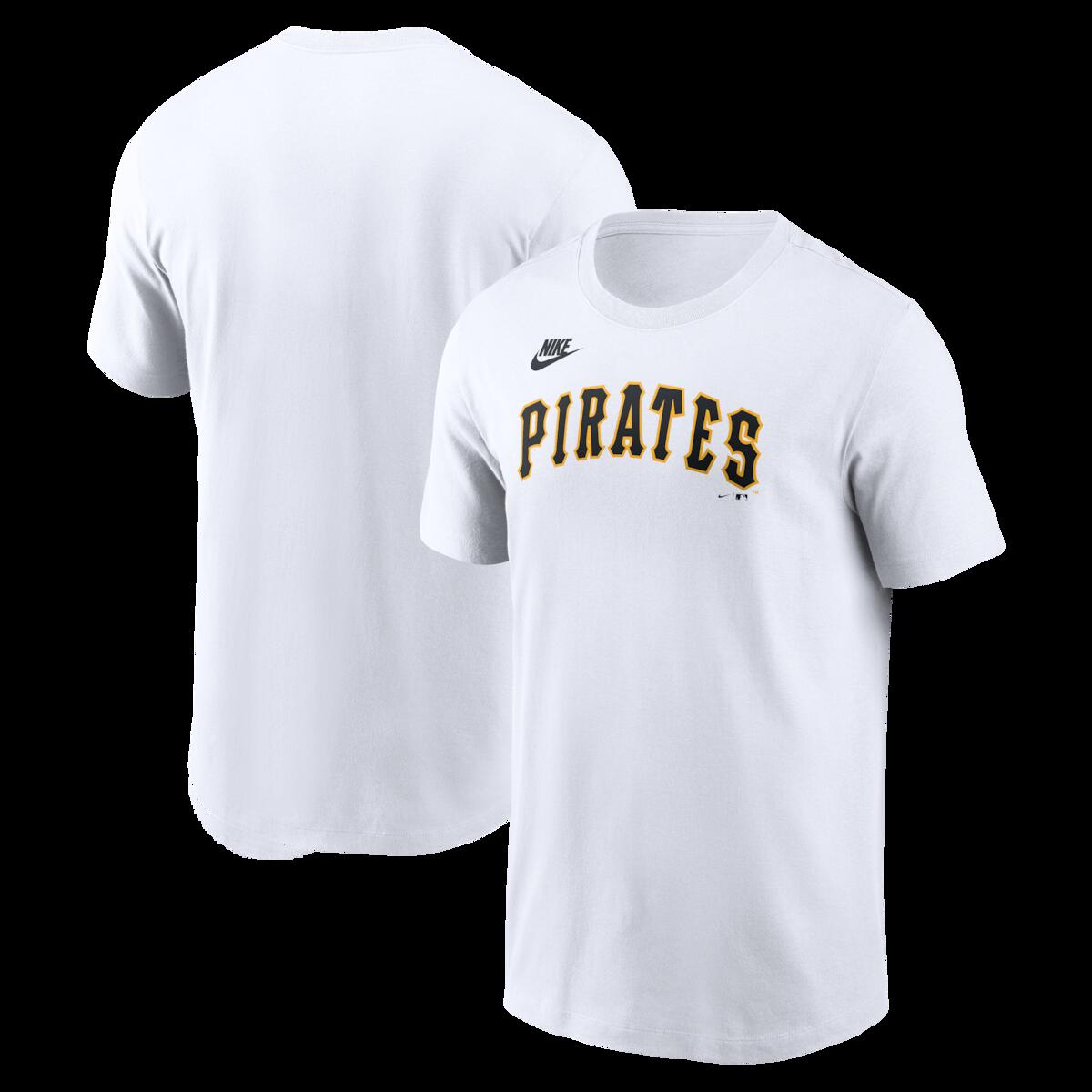 【公式グッズ】MLB パイレーツ Tシャツ Nike/ナイキ メンズ ホワイト (Men's Nike Cooperstown Wordmark Cotton Tee)