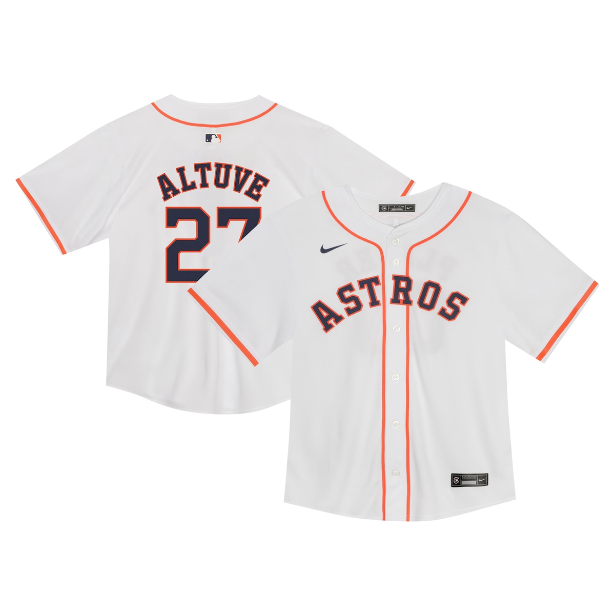 【公式グッズ】MLB アストロズ ホセ・アルトゥーベ ユニフォーム Nike/ナイキ トドラー・幼児サイズ ホワイト (OST Toddler Home Game Player Jersey)