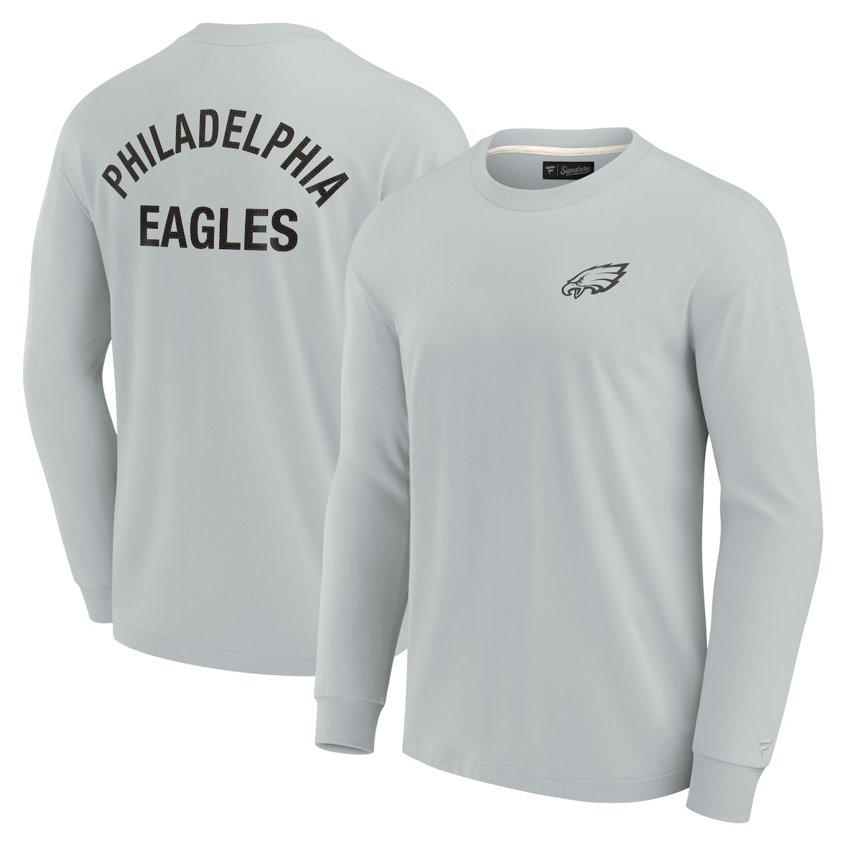 【公式グッズ】NFL イーグルス 長袖 Tシャツ Fanatics/ファナティクス グレイ (Unisex Fanatics Signature Elements Super Soft Long Sleeve T-Shirt)