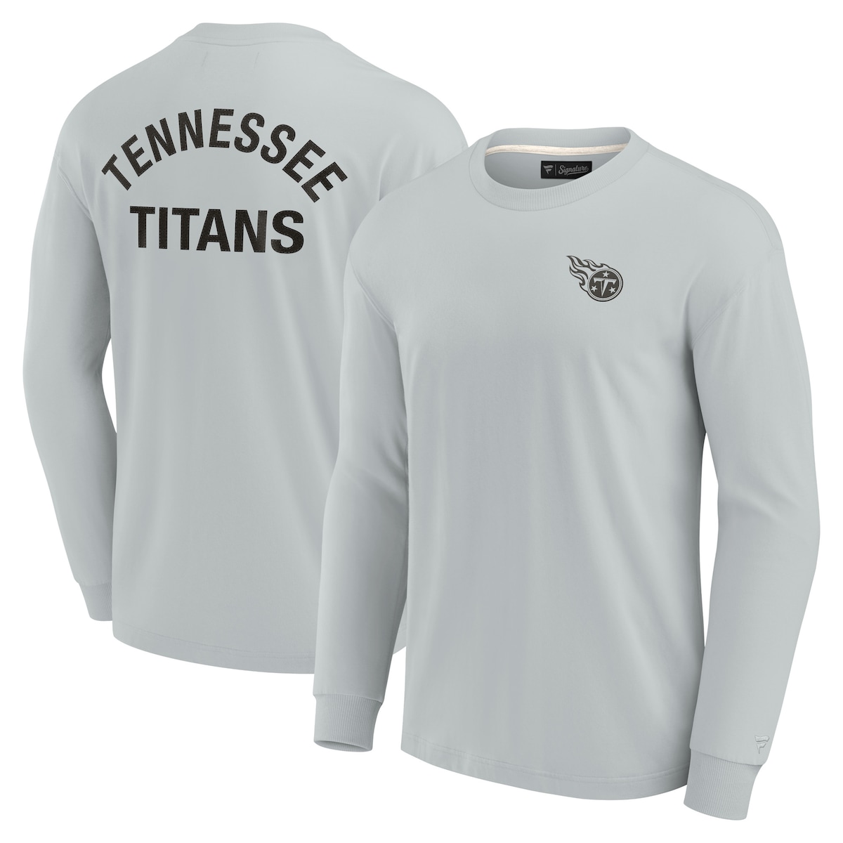 【公式グッズ】NFL タイタンズ 長袖 Tシャツ Fanatics/ファナティクス グレイ (Unisex Fanatics Signature Elements Super Soft Long Sleeve T-Shirt)｜Fanatics公式ストア 店