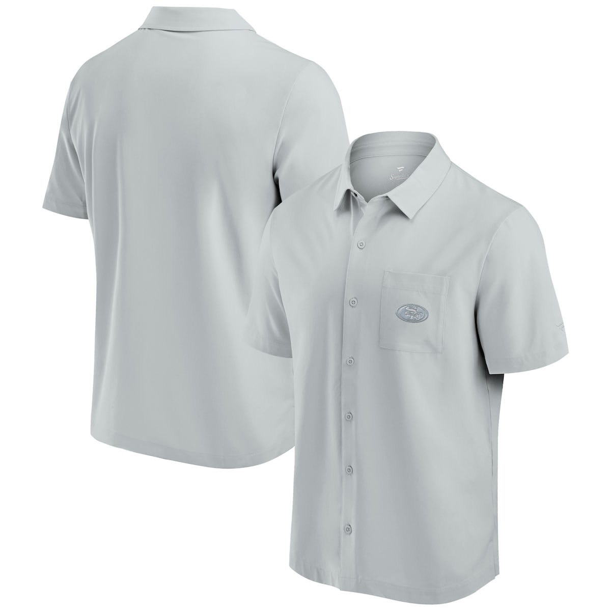 【公式グッズ】NFL 49ers シャツ Fanatics/ファナティクス メンズ グレイ (MENS 24 NFL SIGNATURE FRONT OFFICE BUTTON UP SHIRT)
