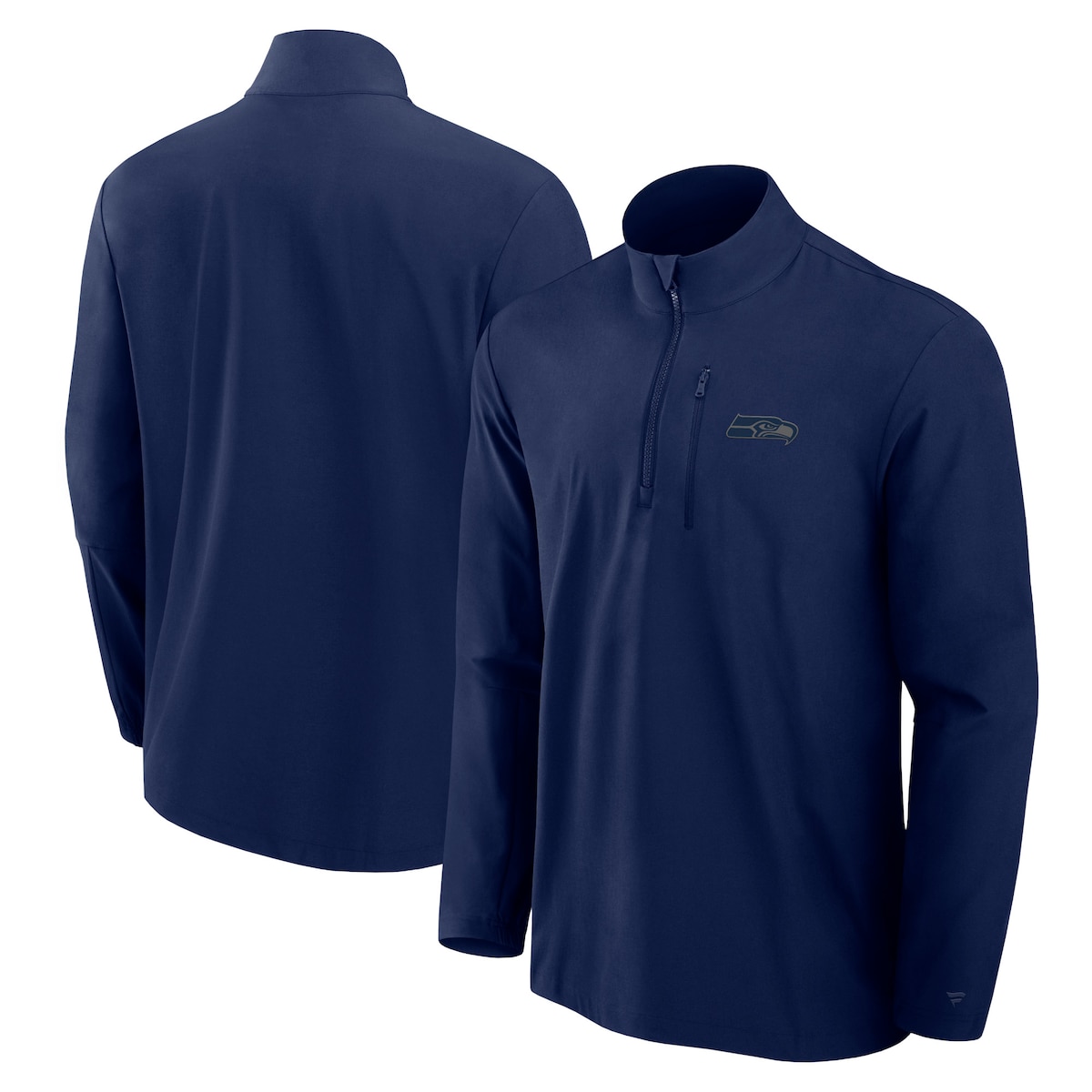 【公式グッズ】NFL シーホークス プルオーバー Fanatics/ファナティクス メンズ ネイビー (Mens Fanatics Signature Front Office Woven 1/4 Zip Jacket)