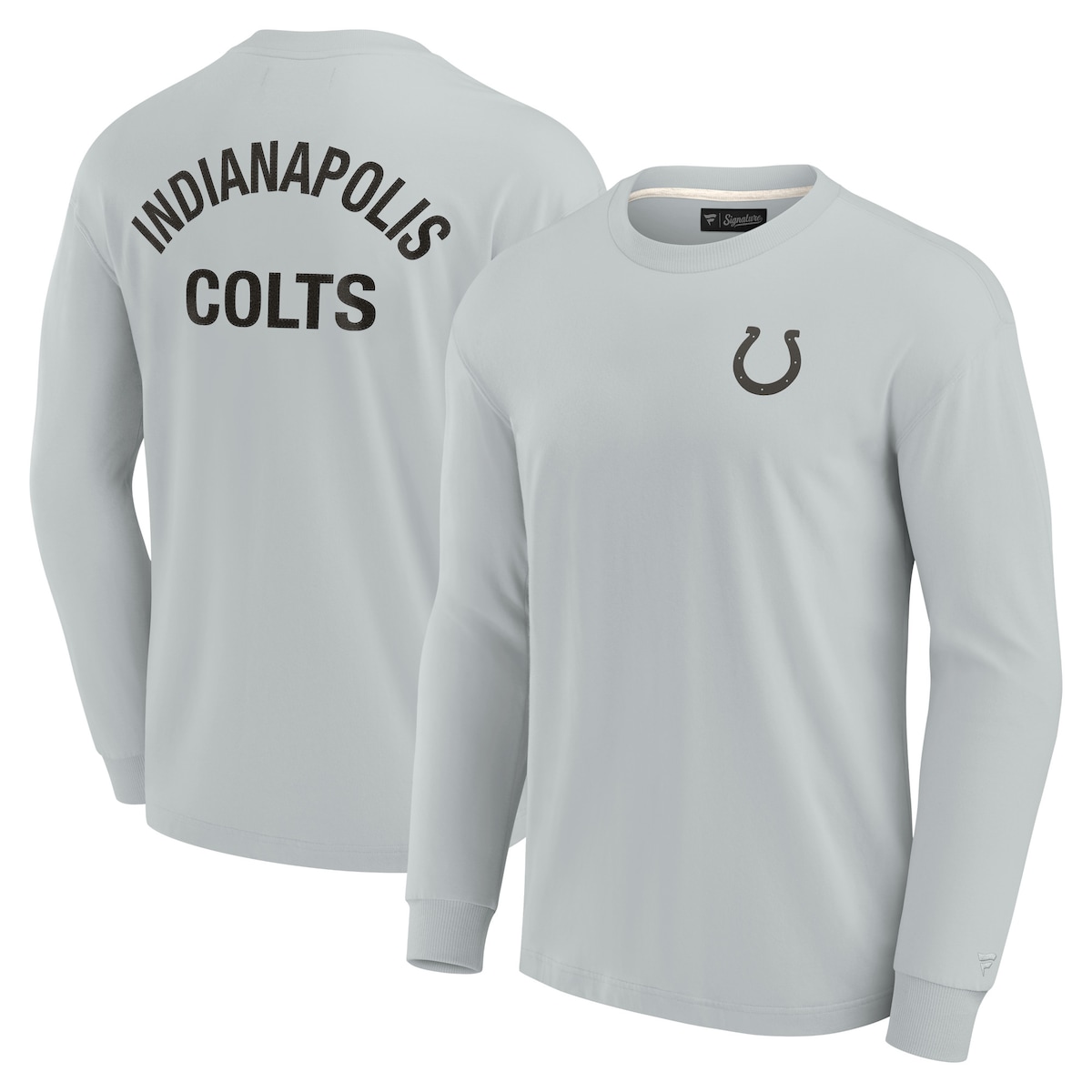 【公式グッズ】NFL コルツ 長袖 Tシャツ Fanatics/ファナティクス グレイ (Unisex Fanatics Signature Elements Super Soft Long Sleeve T-Shirt)