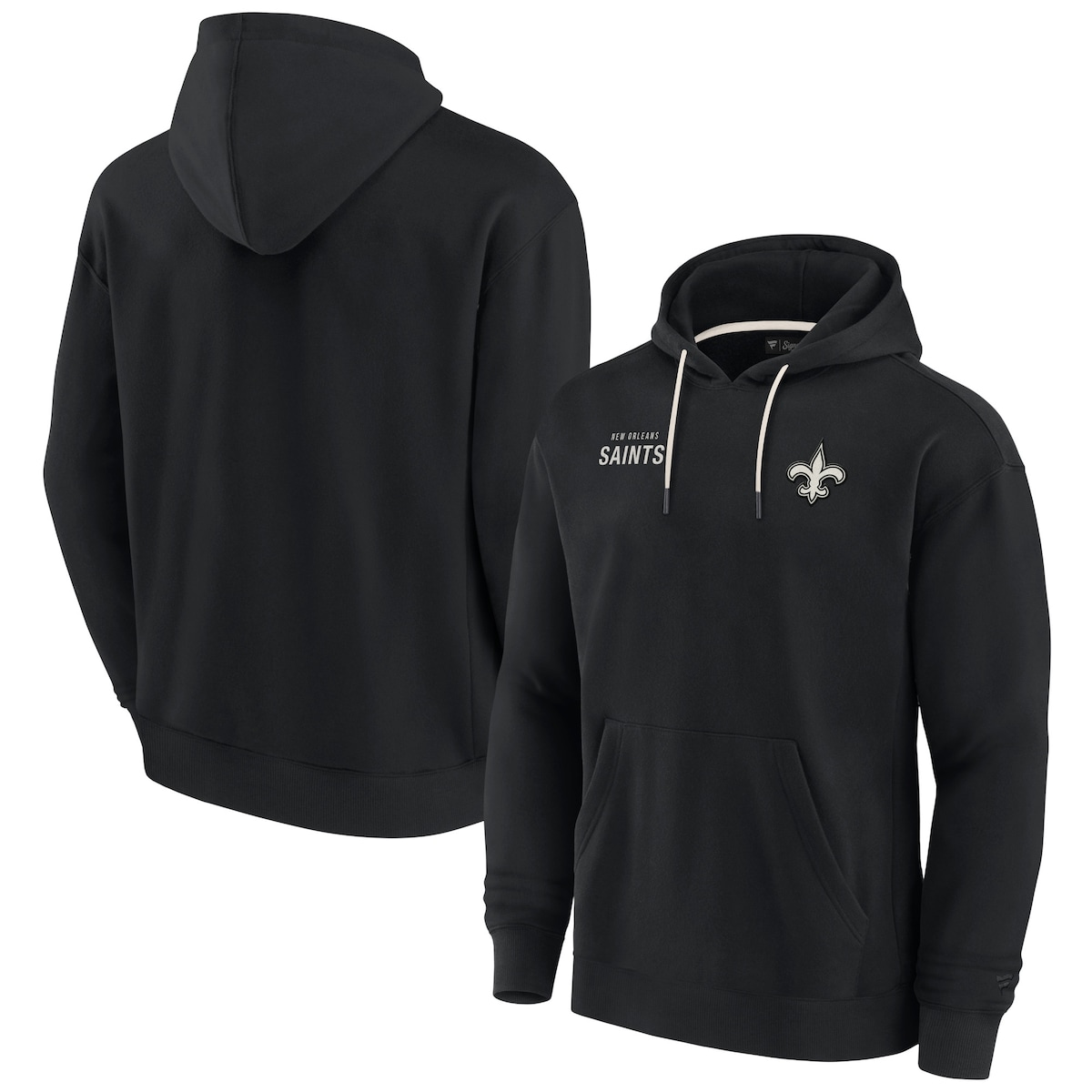 【公式グッズ】NFL セインツ フリース パーカー Fanatics/ファナティクス ブラック (Unisex Fanatics Signature Elements Super Soft Fleece Pullover Hoodie)