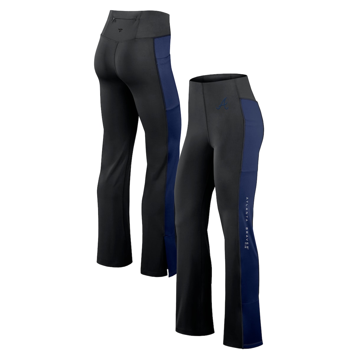 【公式グッズ】MLB ブレーブス レギンス Fanatics/ファナティクス レディース ブラック (Womens Fanatics Signature Studio Fitted Flared Leggings)