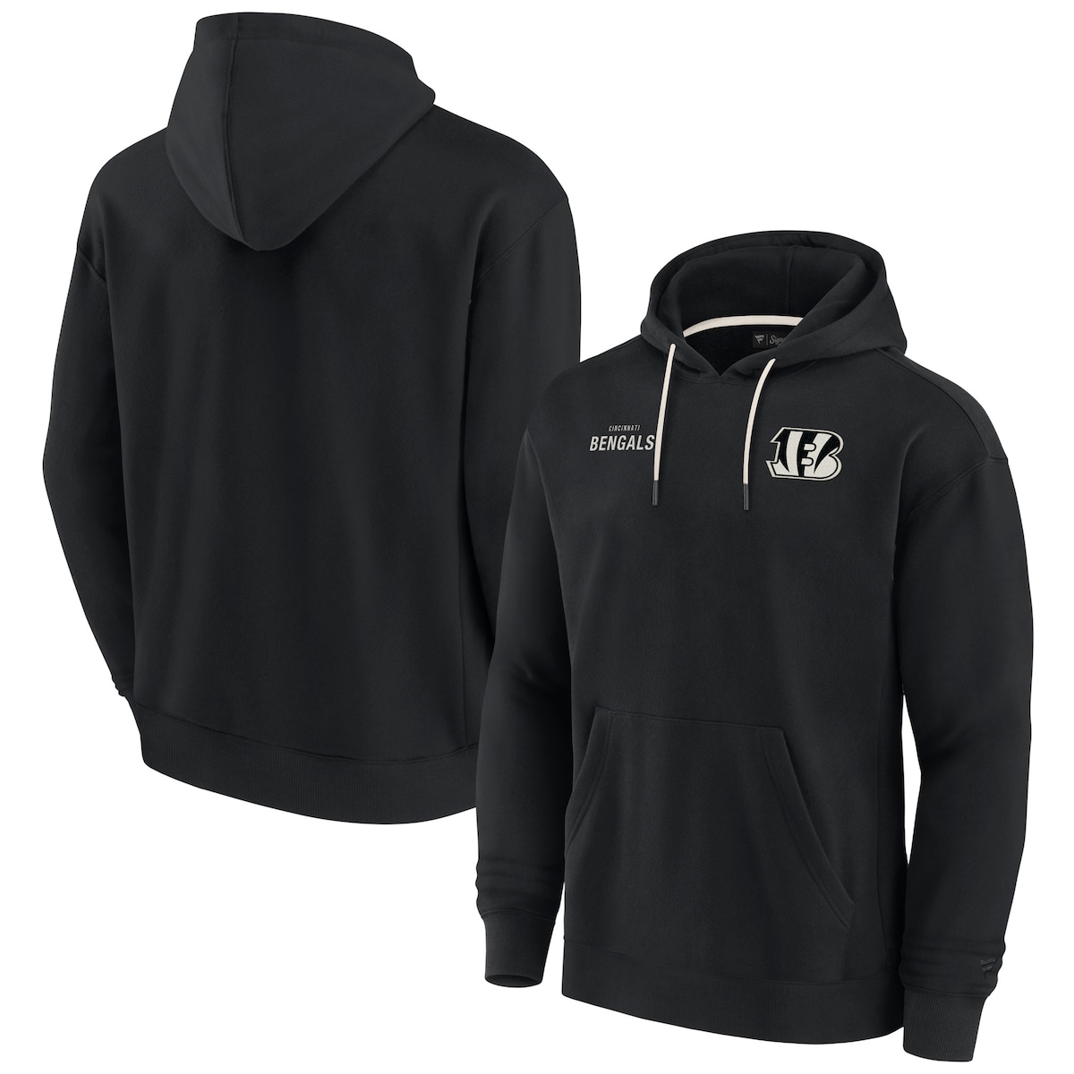 【公式グッズ】NFL ベンガルズ フリース パーカー Fanatics/ファナティクス ブラック (Unisex Fanatics Signature Elements Super Soft Fleece Pullover Hoodie)｜Fanatics公式ストア 店