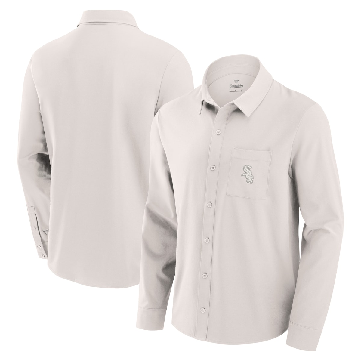 【公式グッズ】MLB ホワイトソックス シャツ Fanatics/ファナティクス メンズ クリーム (Men's Fanatics Branded Front Office Woven Long Sleeve Button Down)