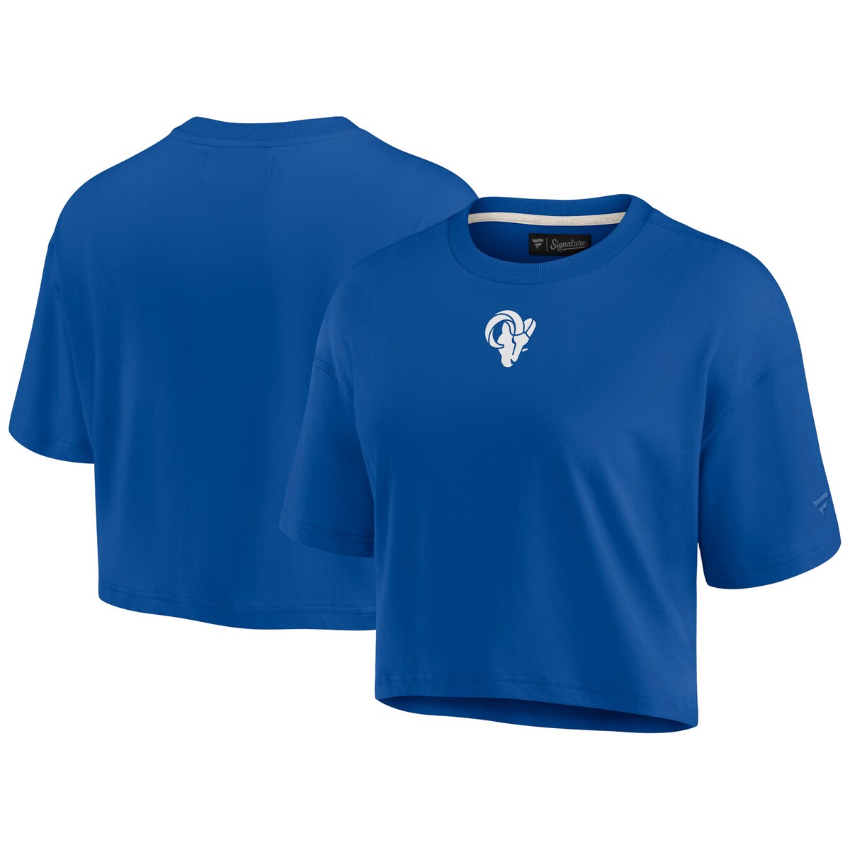 【公式グッズ】NFL ラムズ Tシャツ Fanatics/ファナティクス レディース ロイヤル (Womens Fanatics Signature Elements Super Soft Boxy Cropped T-Shirt)｜Fanatics公式ストア 店
