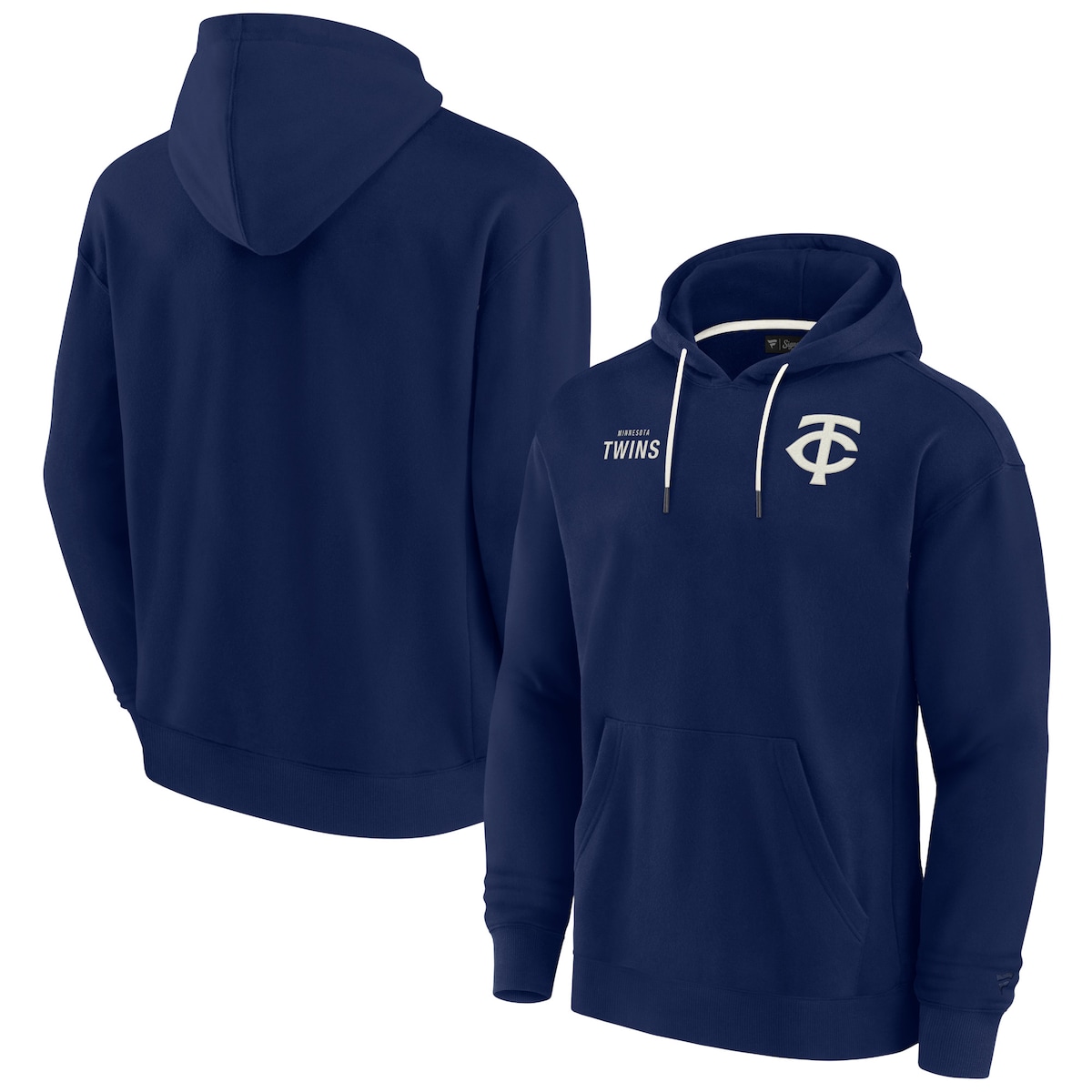 【公式グッズ】MLB ツインズ フリース パーカー Fanatics/ファナティクス ネイビー (Unisex Fanatics Signature Elements Super Soft Fleece Pullover Hoodie)