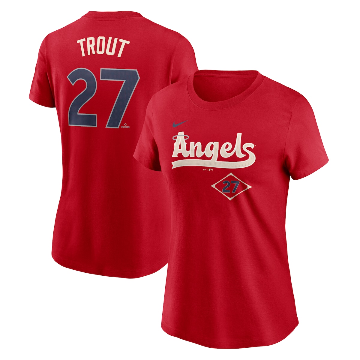 【公式グッズ】MLB エンゼルス マイク・トラウト ネーム&ナンバー Tシャツ Nike/ナイキ レディース レッド (Nike Fuse N&N Women's City Connect)｜Fanatics公式ストア 店