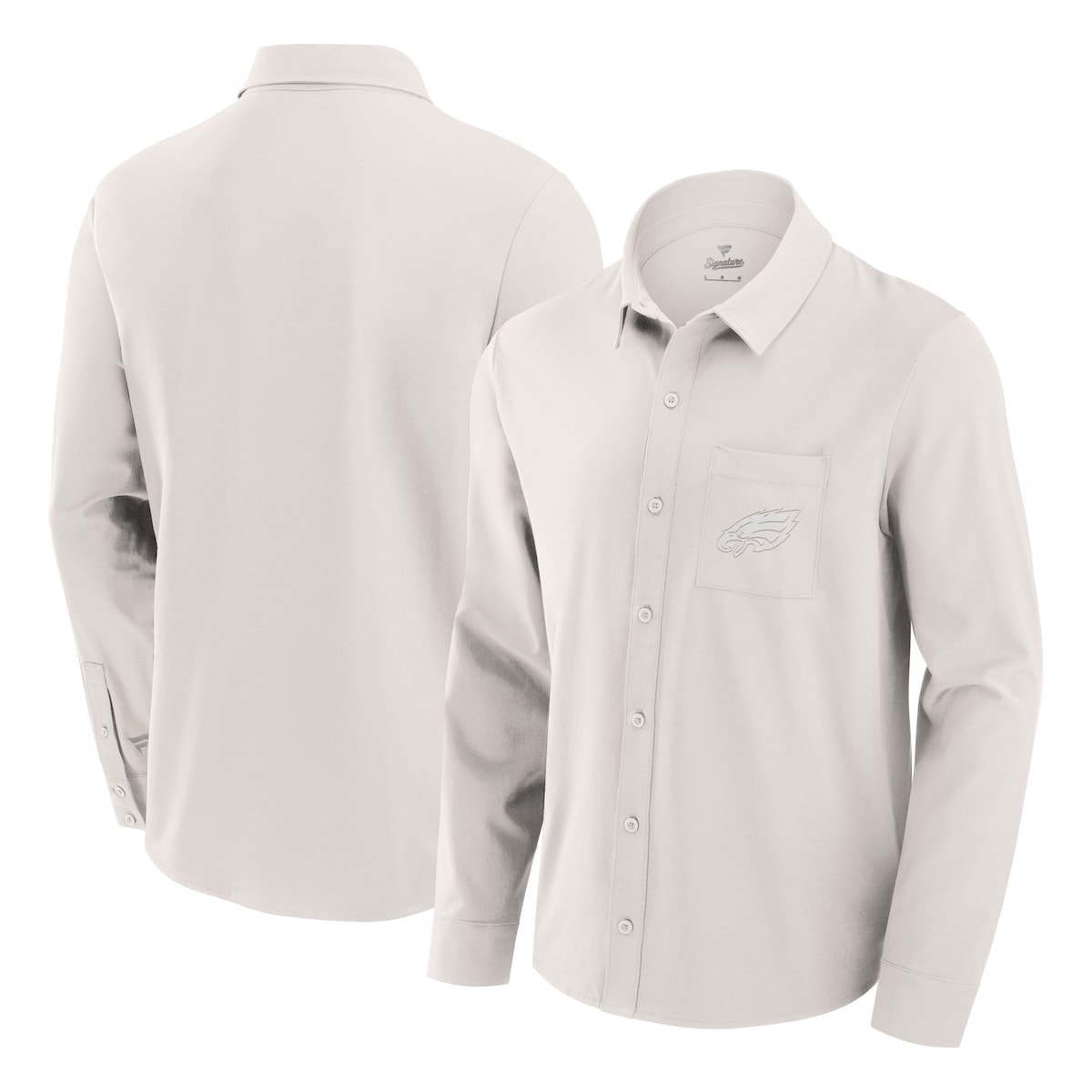【公式グッズ】NFL イーグルス シャツ Fanatics/ファナティクス メンズ クリーム (MENS 24 NFL SIGNATURE FRONT OFFICE LS BUTTON DOWN SHIRT)