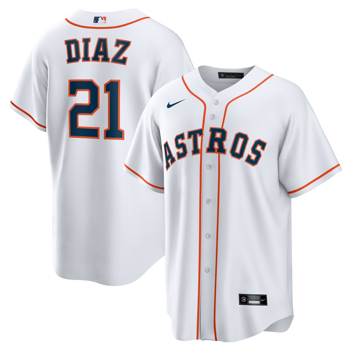 【公式グッズ】MLB アストロズ ジャイネル・ディアス ホーム ユニフォーム （レプリカ） Nike/ナイキ メンズ ホワイト (Nike Replica Jersey - April Builds)