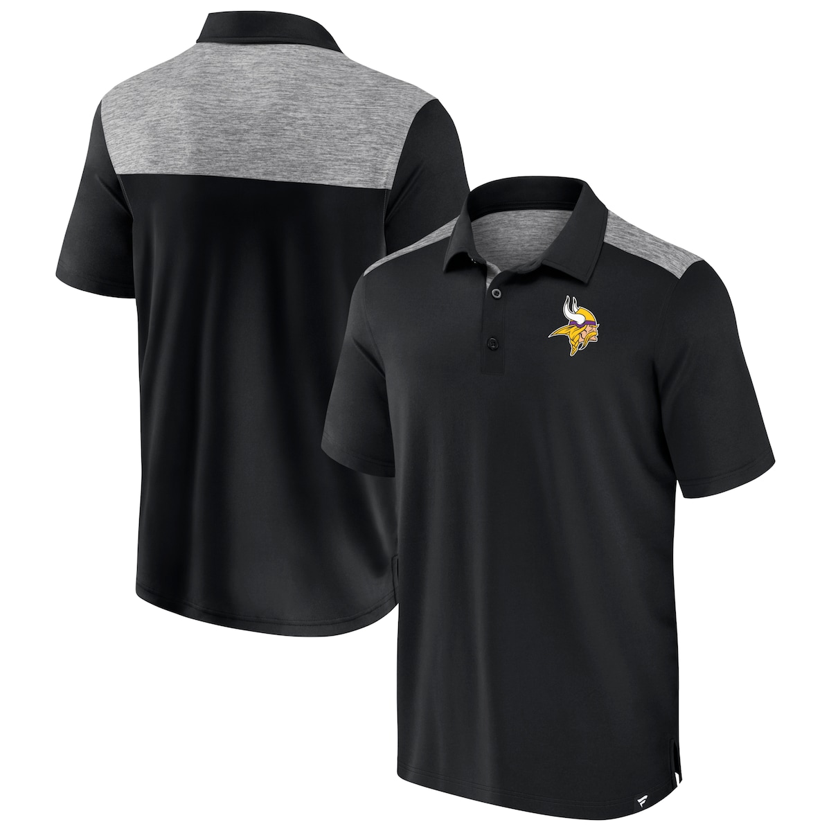 【公式グッズ】NFL バイキングス ポロシャツ Fanatics/ファナティクス メンズ ブラック (22 NFL Men's Fanatics Branded Long Shot Polo)