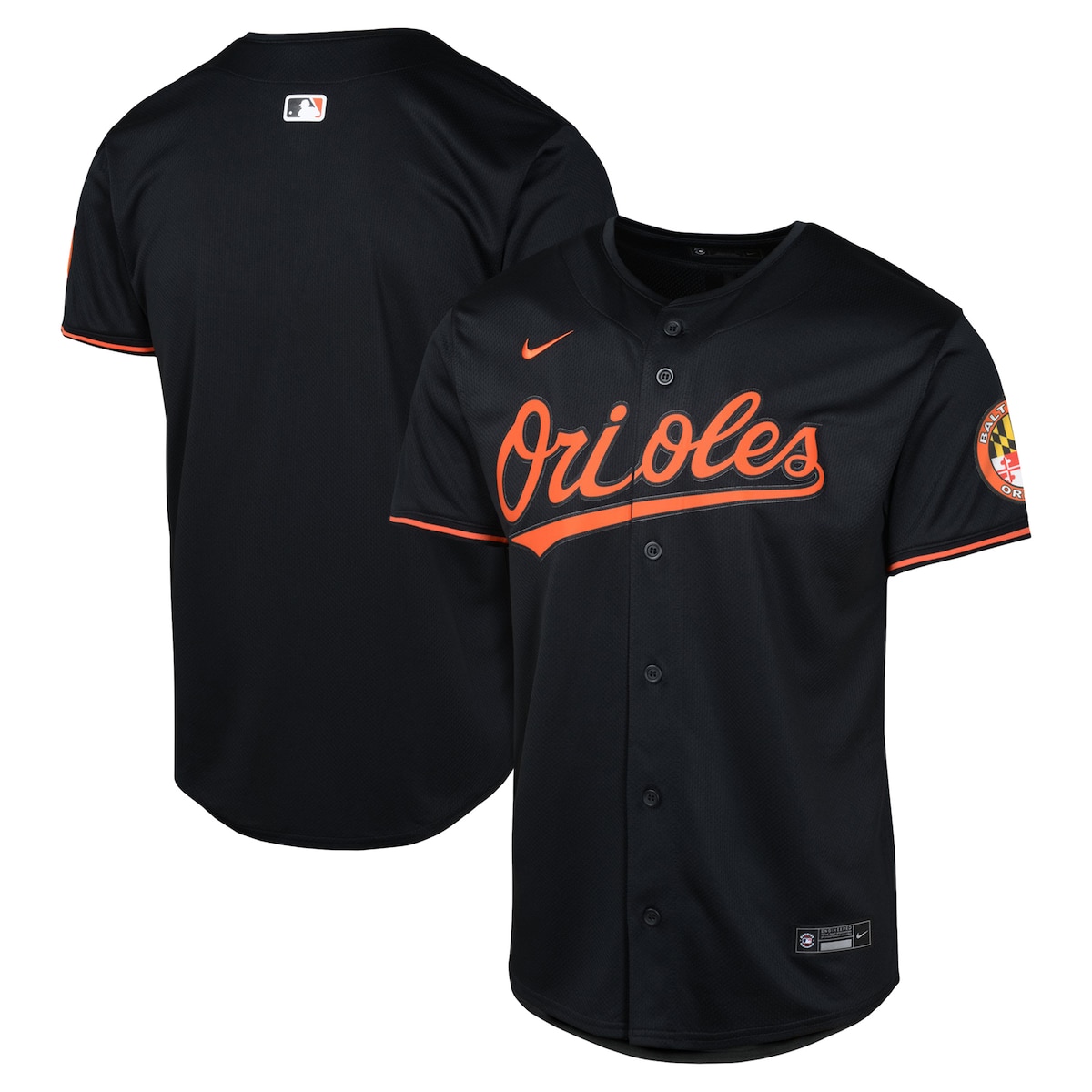 【公式グッズ】MLB オリオールズ オルタネイト リミテッド ユニフォーム Nike/ナイキ キッズサイズ ブラック (Youth Alt Ltd Blank Jersey)