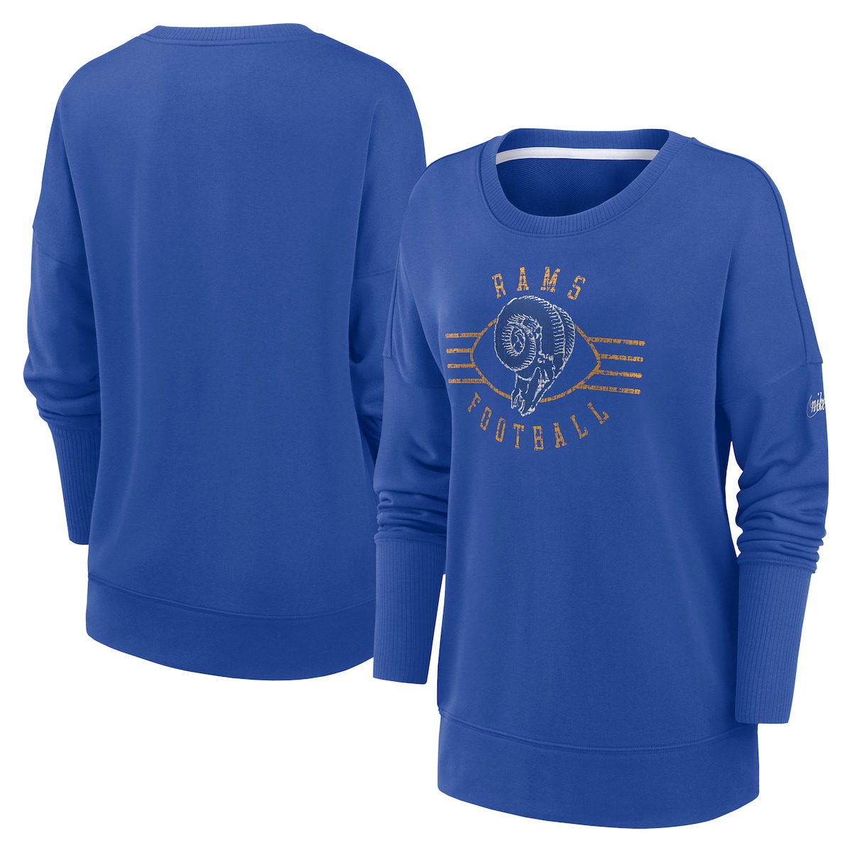 【公式グッズ】NFL ラムズ トレーナー Nike/ナイキ レディース ロイヤル (22 Women's Rewind Playback Icon Dri-Fit Drop Shoulder LST)|Fanatics公式ストア 店