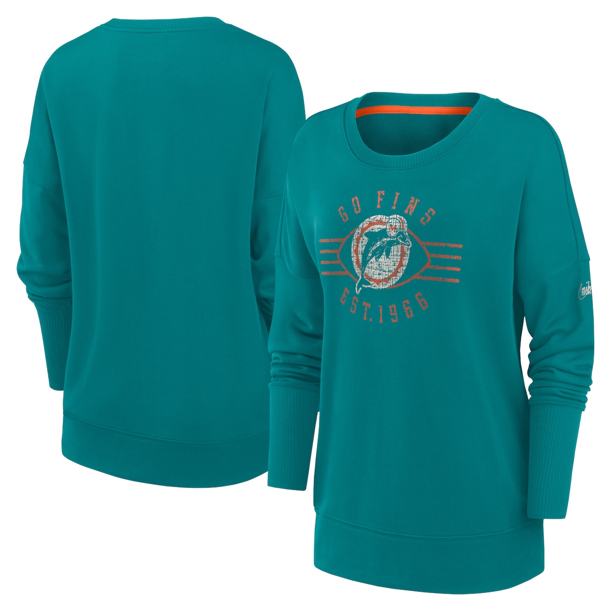 【公式グッズ】NFL ドルフィンズ トレーナー Nike/ナイキ レディース アクア (22 Women's Rewind Playback Icon Dri-Fit Drop Shoulder LST)|Fanatics公式ストア 店
