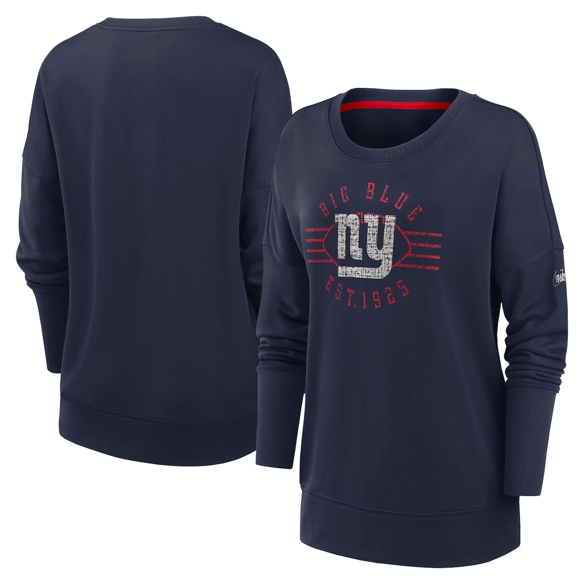 【公式グッズ】NFL ジャイアンツ トレーナー Nike/ナイキ レディース ネイビー (22 Women's Rewind Playback Icon Dri-Fit Drop Shoulder LST)