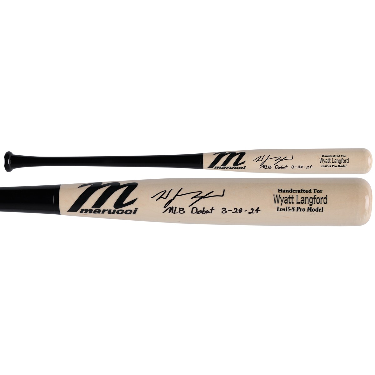 【MLB公式ホログラム付】MLB レンジャーズ ワイアット・ラングフォード 直筆サイン バット Fanatics（ファナティクス） (AUT BAT 45399)