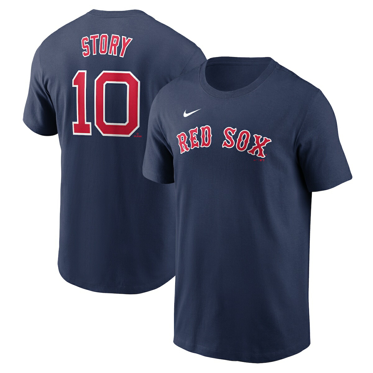 【公式グッズ】MLB レッドソックス トレバー・ストーリー ネーム&ナンバー Tシャツ Nike/ナイキ メンズ ネイビー (Nike Fuse Men's N&N Tee)