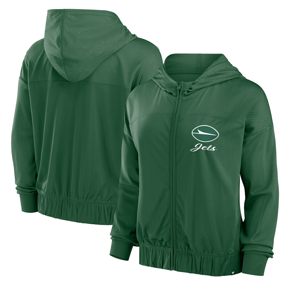 【公式グッズ】NFL ジェッツ ジップアップ パーカー Fanatics/ファナティクス レディース グリーン (24 Women's LC Script Lock Poly Full-Zip Hood) 11,488円