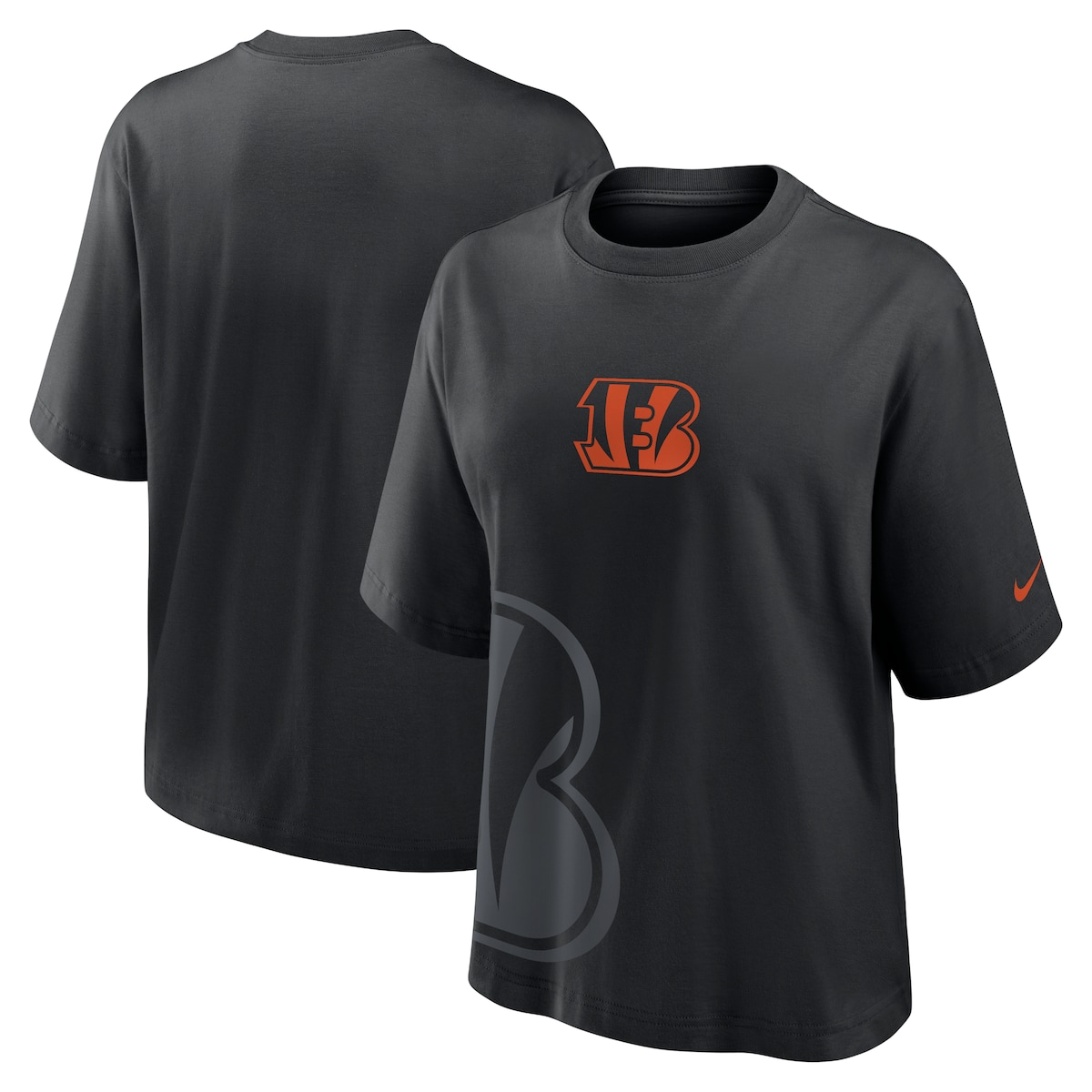【公式グッズ】NFL ベンガルズ Tシャツ Nike/ナイキ レディース ブラック (24 Womens Nike SS Boxy Tee)|Fanatics公式ストア 店