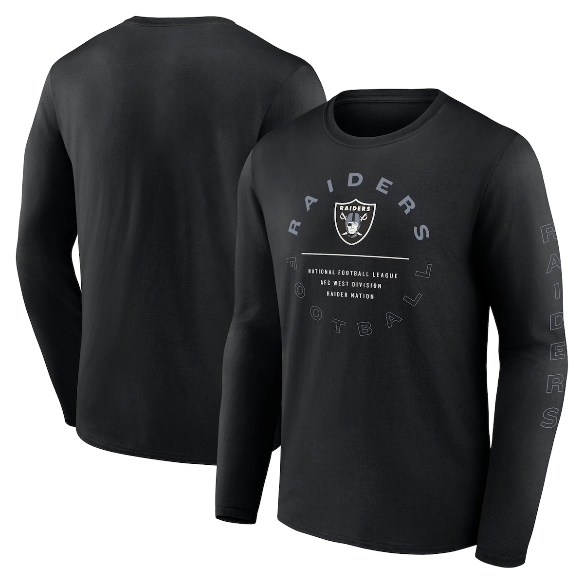 【公式グッズ】NFL レイダース 長袖 Tシャツ Fanatics/ファナティクス メンズ ブラック (24 MENS Fanatics Stat Sheet LST)