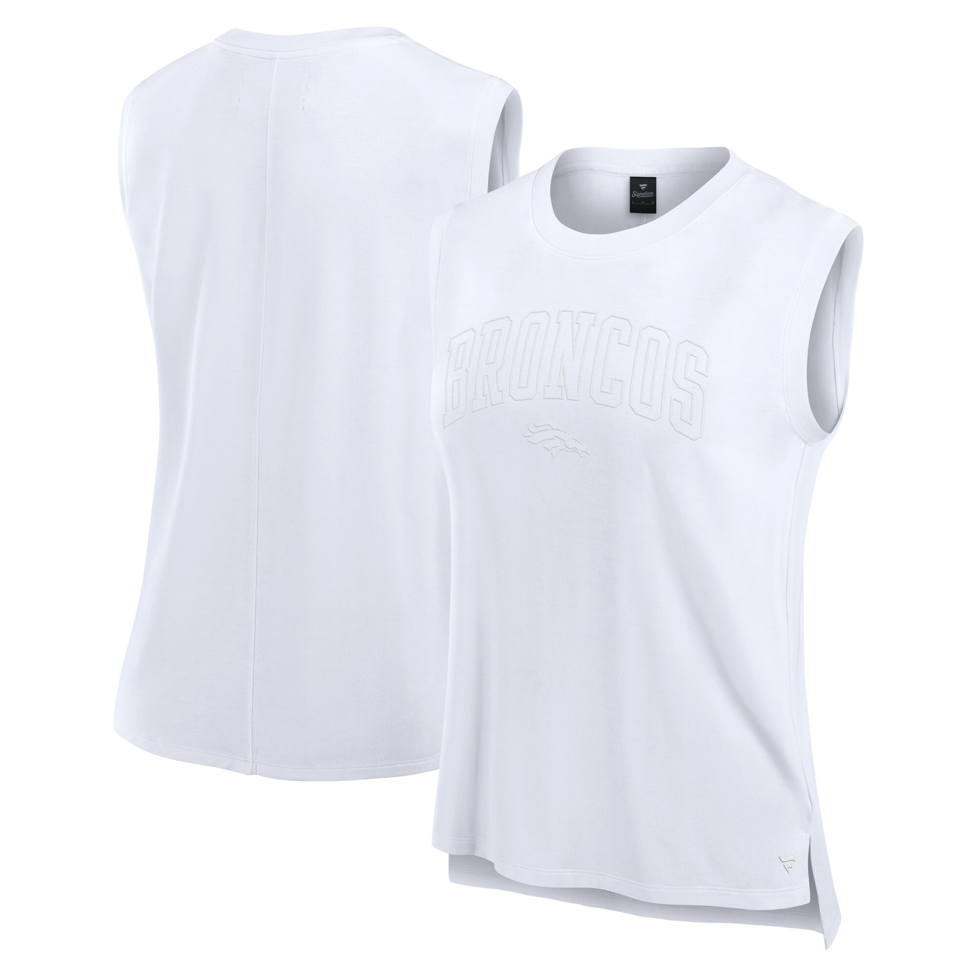【公式グッズ】NFL ブロンコス タンクトップ Fanatics/ファナティクス レディース ホワイト (24 Women's Fanatics Branded Front Office Tank)｜Fanatics公式ストア 店