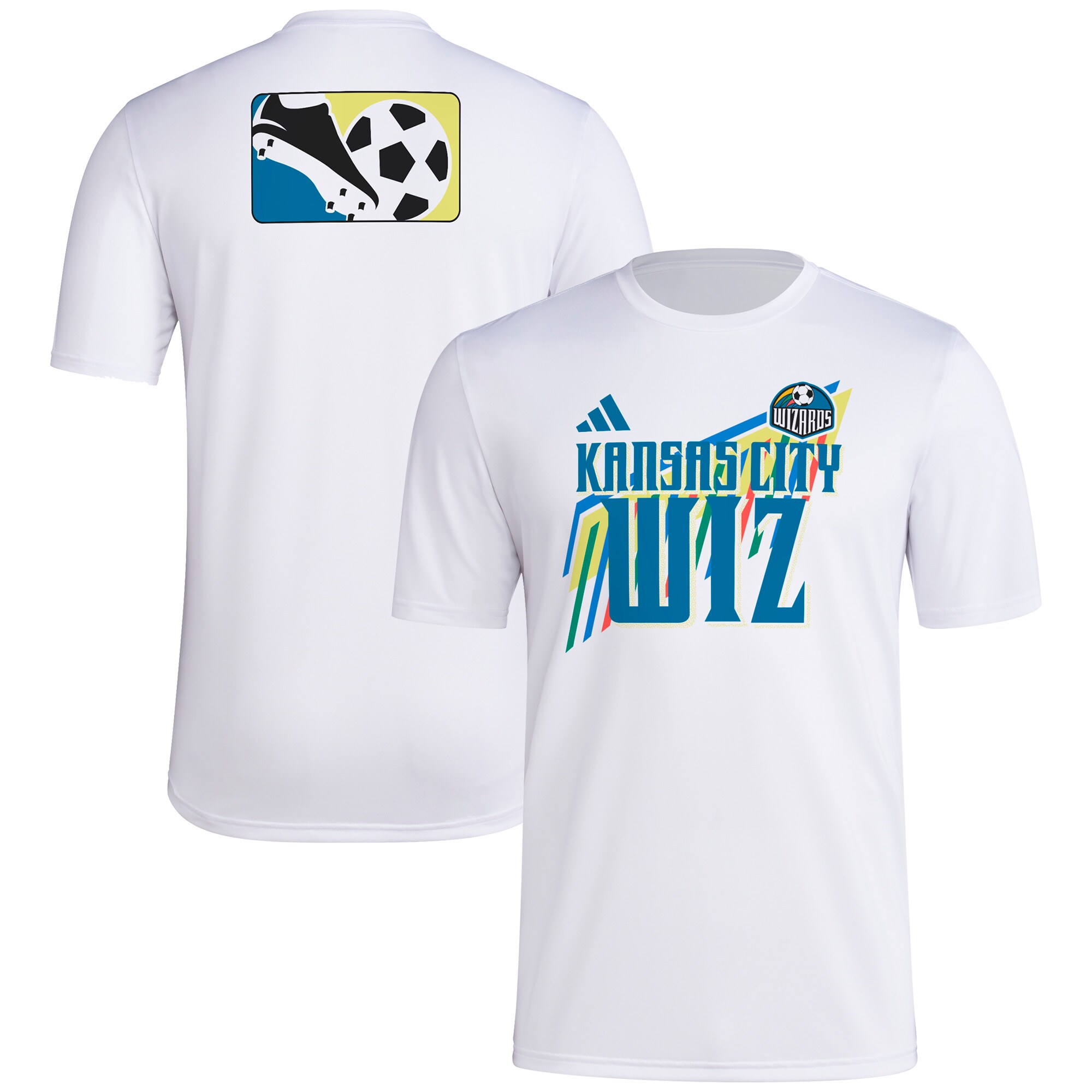 【公式グッズ】MLS カンザスシティ Tシャツ Adidas/アディダス メンズ ホワイト (ADI F24 Men's Jersey Hook Pre-Match Tee)|Fanatics公式ストア 店