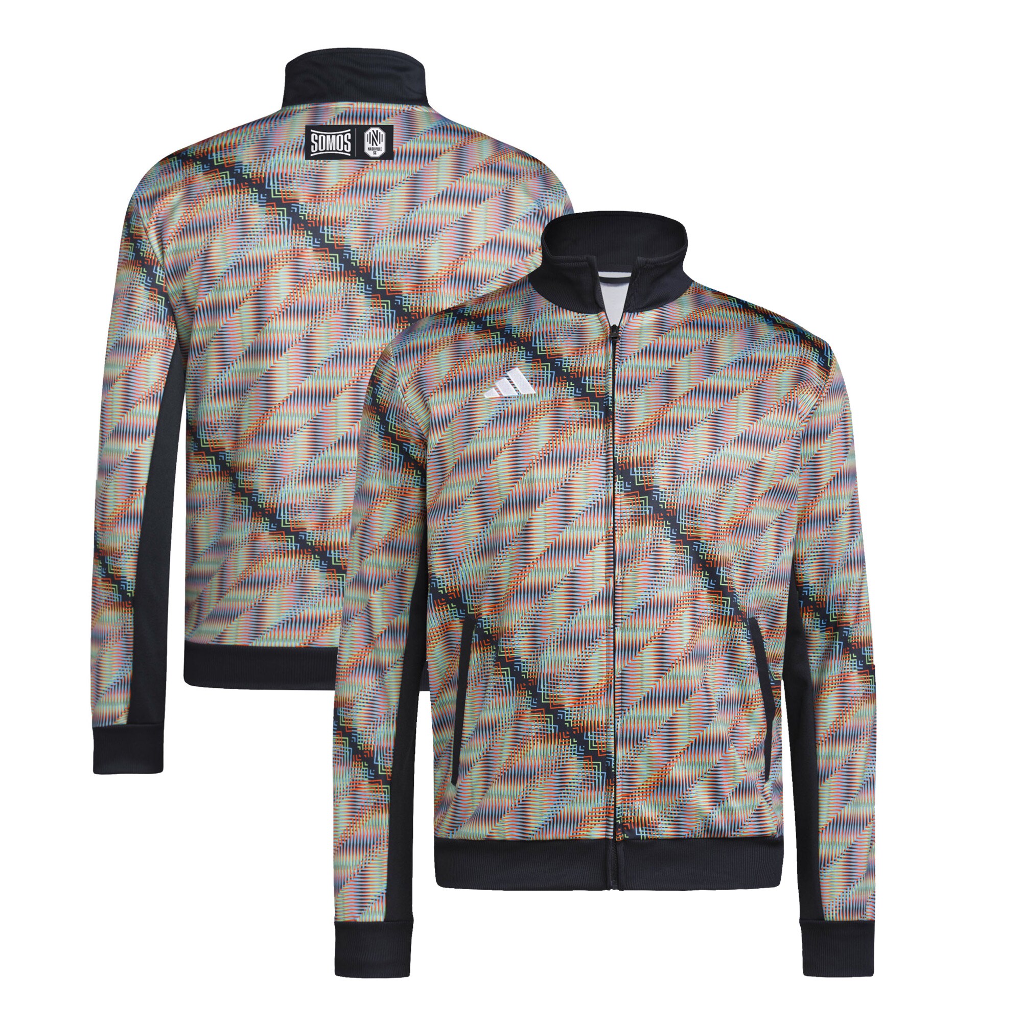 【公式グッズ】MLS ナッシュビル・SC ジャケット Adidas/アディダス メンズ ブラック (ADI FW24 Men's Hispanic Heritage Track Top)