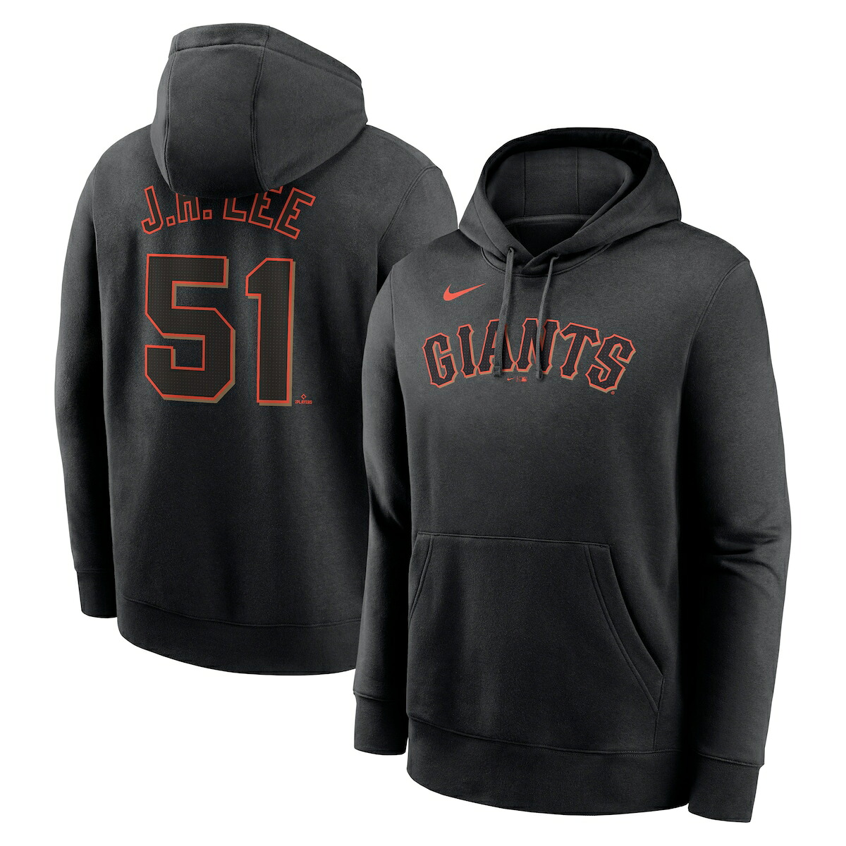 【公式グッズ】MLB ジャイアンツ チョン・フーリ ネーム&ナンバー プルオーバー パーカー Nike/ナイキ メンズ ブラック (2024 Nike Men's NKDK N&N Player Club Hoodie)｜Fanatics公式ストア 店