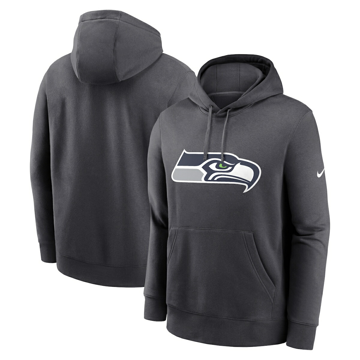 【公式グッズ】NFL シーホークス プルオーバー パーカー Nike/ナイキ メンズ アンスラサイト (24 Mens FAN GEAR Nike Club Logo POH)