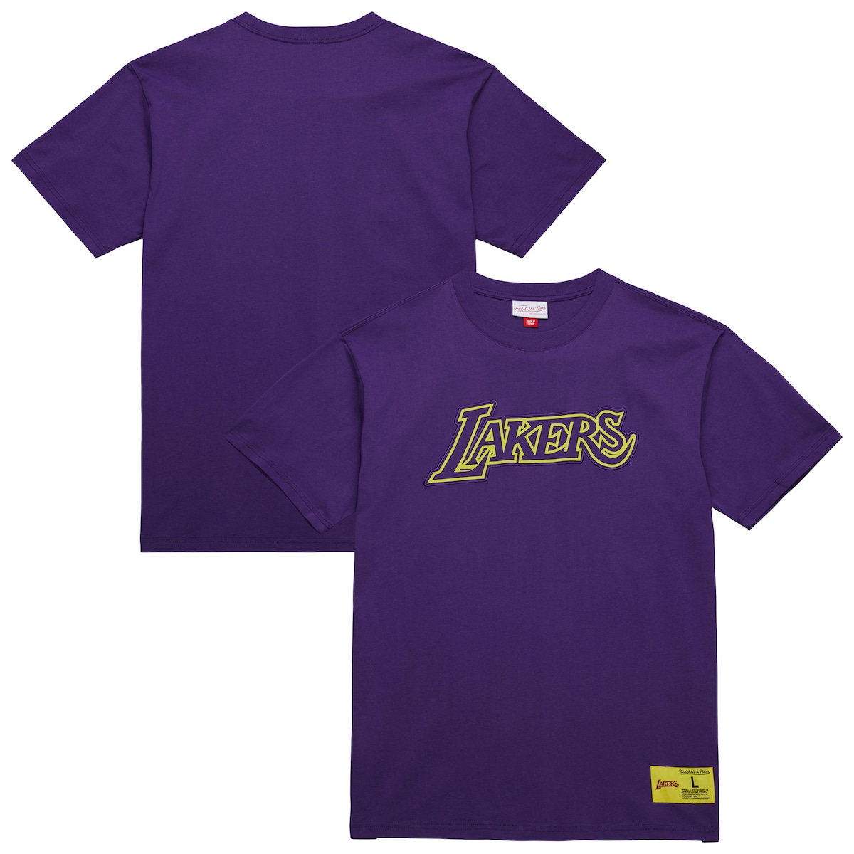 【公式グッズ】NBA レイカーズ Tシャツ Mitchell & Ness/ミッチェル&ネス メンズ パープル (NBA MNC Men's HWC Neon Nights Premium SS Tee)|Fanatics公式ストア 店