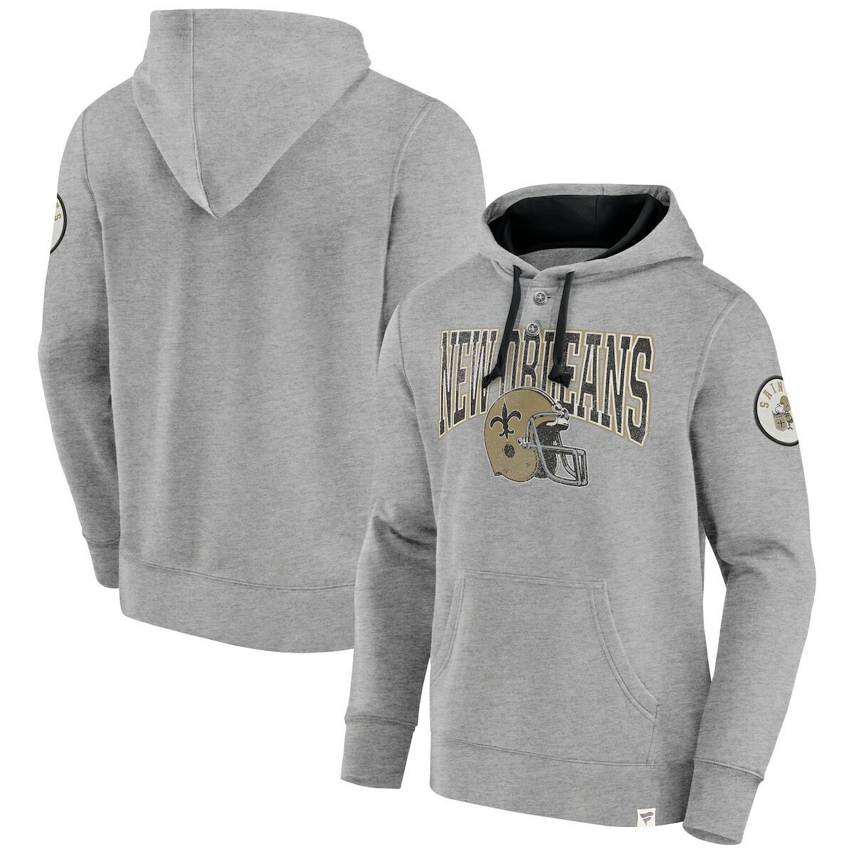 【公式グッズ】NFL セインツ プルオーバー パーカー Fanatics/ファナティクス メンズ ブラック (24 MENS Fanatics Label Maker Poly POH)|Fanatics公式ストア 店