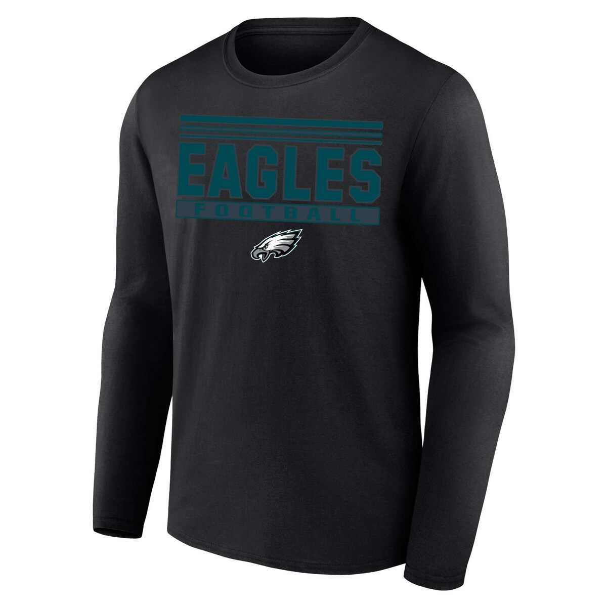 【公式グッズ】NFL イーグルス 長袖 Tシャツ （大きいサイズ） Profile メンズ ブラック (NFL MENS BLACK POP LS TEE)