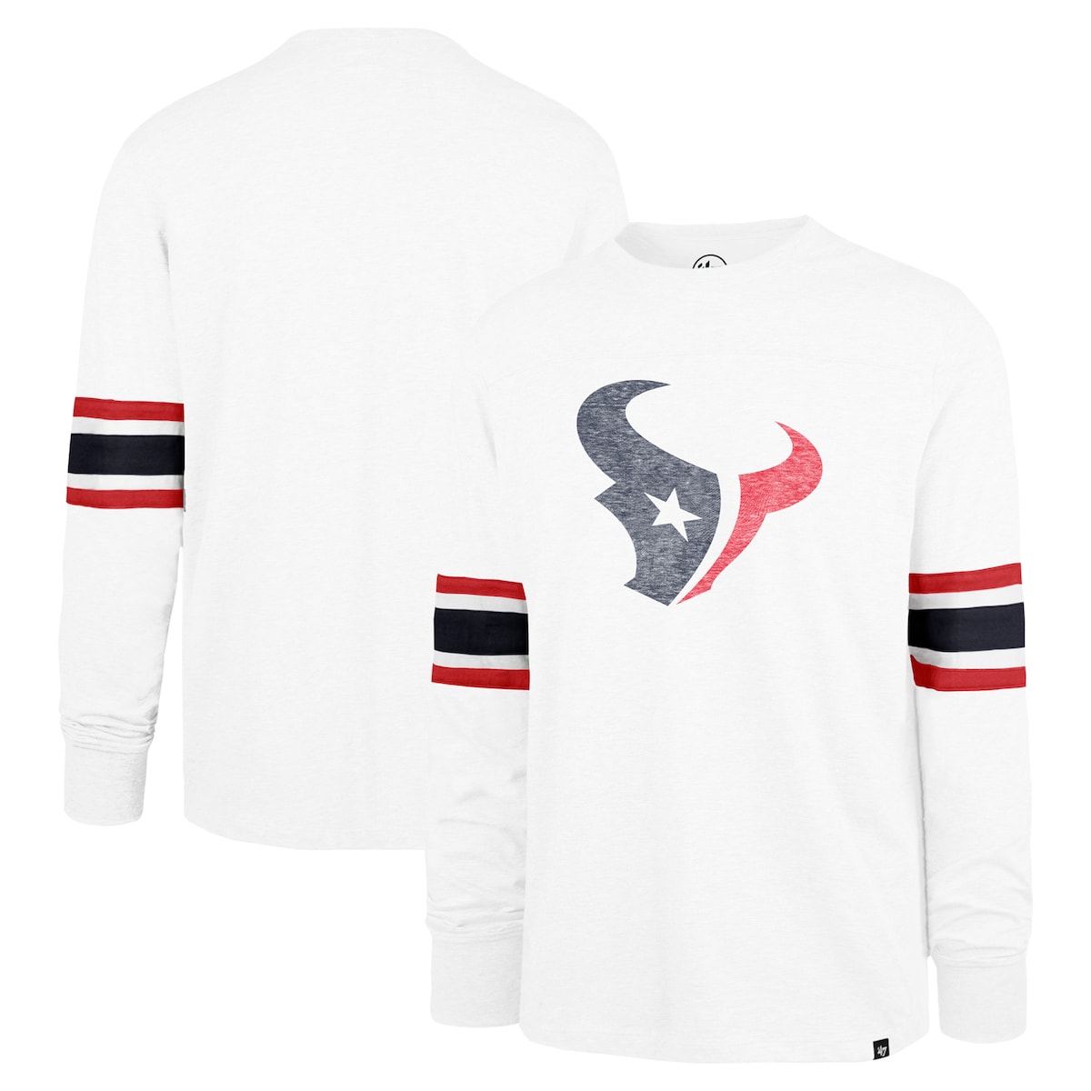 【公式グッズ】NFL テキサンズ 長袖 Tシャツ '47/フォーティーセブン メンズ ホワイト (MEN DOUBLE HEADER PREMIER 47 BREX LS TEE)｜Fanatics公式ストア 店