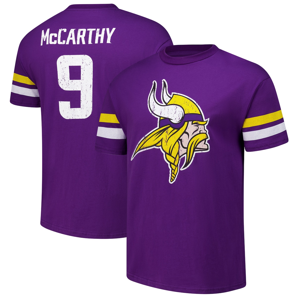 【公式グッズ】NFL バイキングス J・J・マッカーシー ネーム&ナンバー Tシャツ （ルーズフィット） Majestic/マジェスティック メンズ パープル (Men's Oversized SST) 8,942円